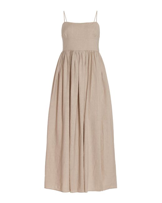 Matteau Natural Stretch Linen-blend Cami Dress