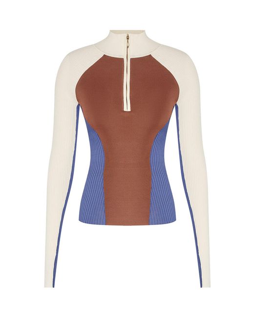Zimmermann White Clash Sporty Rib Knit Top