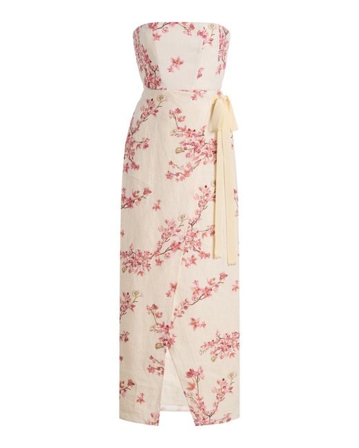 Agua Bendita Natural Exclusive Cinefilo Cauca Linen Maxi Dress