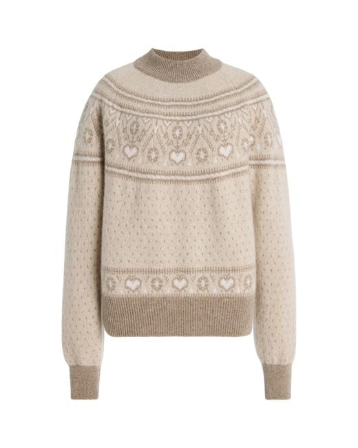 Khaite Natural Guy Fair Isle Cashmere Sweater