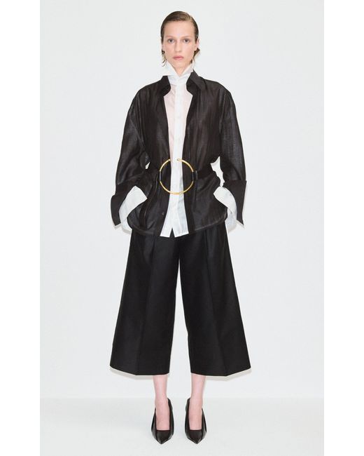 DARKPARK White Jole Cropped Cotton Wide-Leg Pants