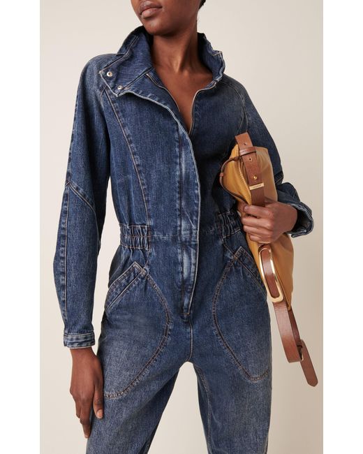 Isabel Marant Kimea Cotton Jumpsuit in Blue Lyst
