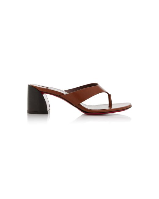 Christian Louboutin Brown Janetonga 55Mm Leather Sandals