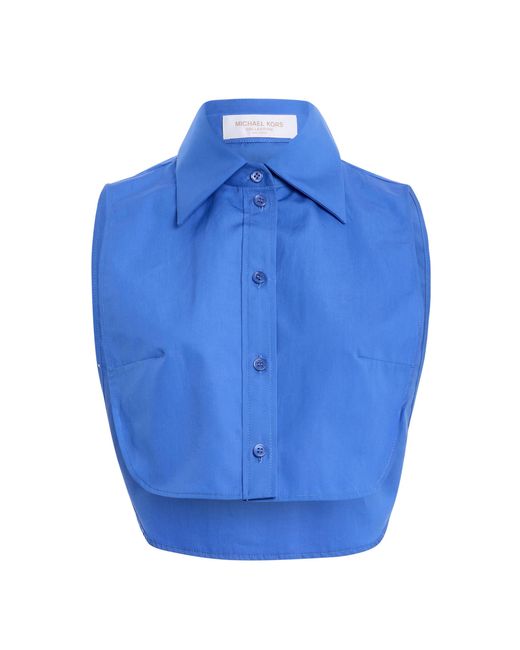 Michael Kors Blue Dickey Cotton Top