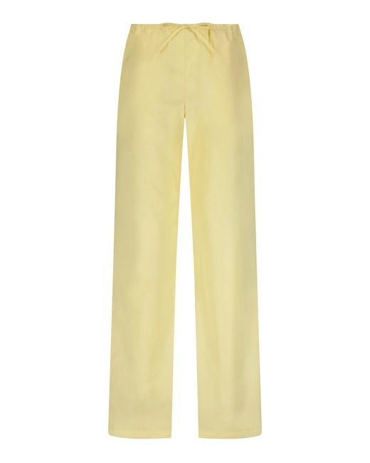 The Anteros Yellow Exclusive Ledger Organic Cotton Poplin Pants