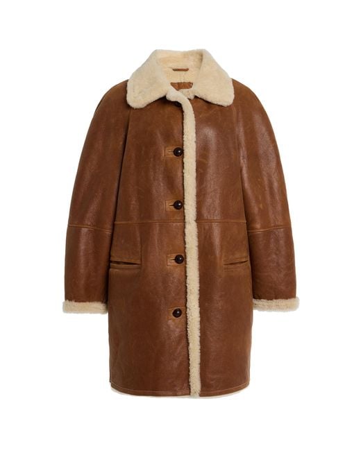 Isabel Marant Brown Berthie Shearling Coat