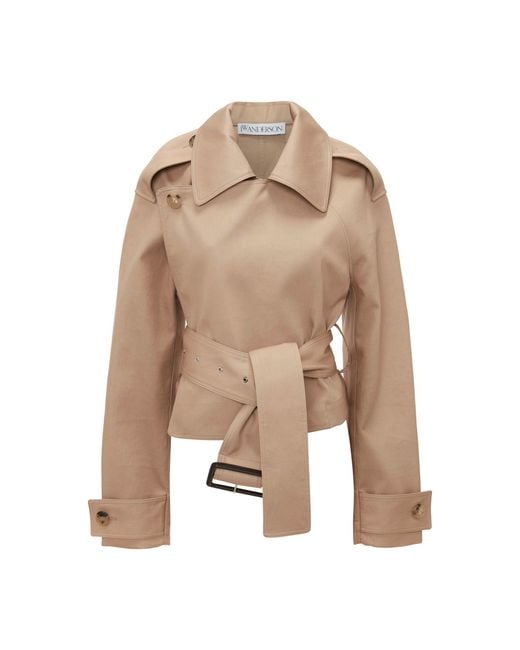 J.W. Anderson Natural Cropped Cotton Trench Jacket