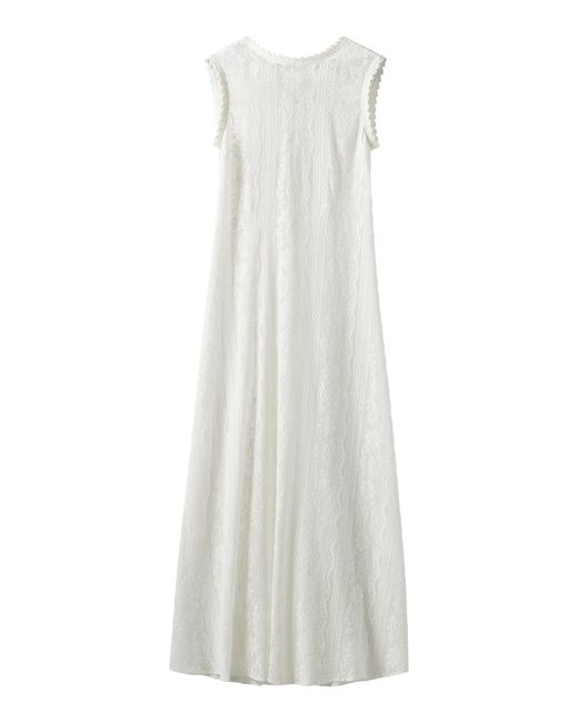 THE GARMENT White Venice Cotton-Blend Lace Maxi Dress