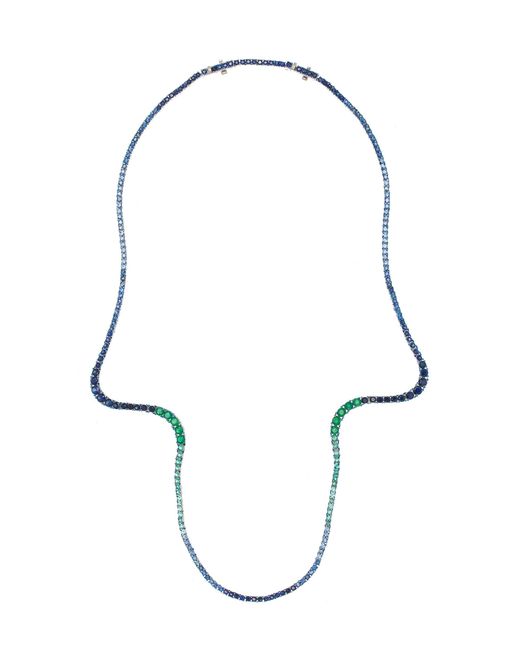 Marie Mas Multicolor 18K Emerald And Sapphire Necklace
