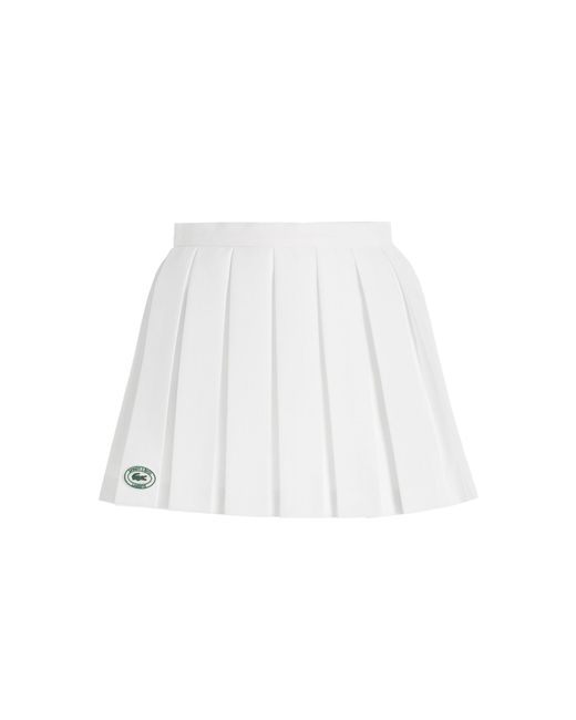 Sporty & Rich White X Lacoste Tennis Pleated Skirt
