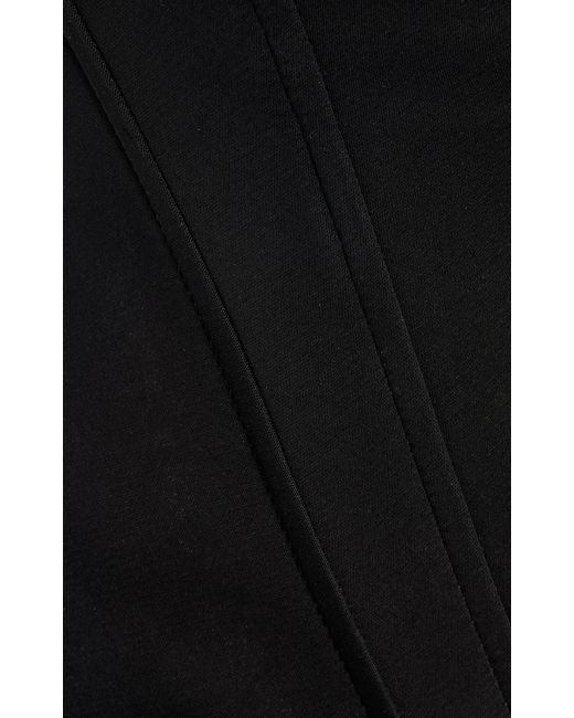David Koma Black Cutout Satin Corset Top