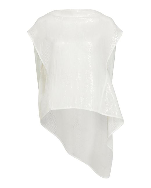 Maticevski White Temple Sequined Blouse