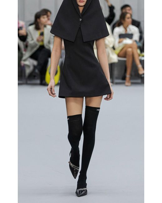 Coperni Woven Hooded Mini Dress in Black Lyst
