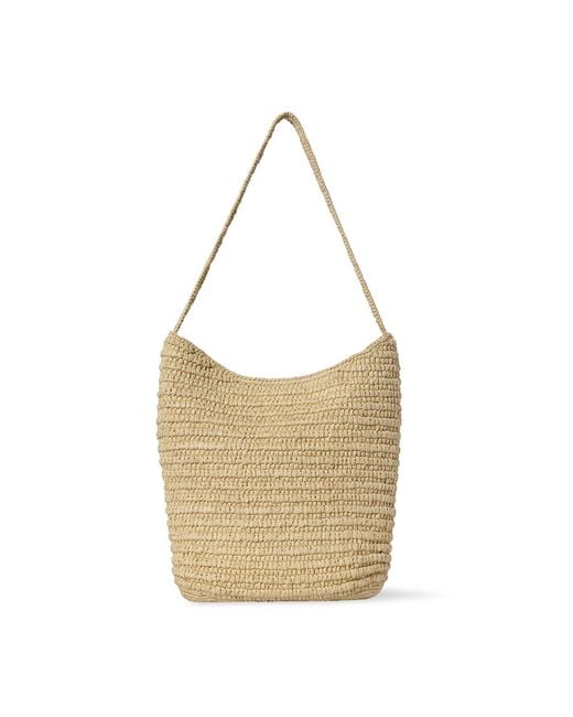 The Row White Alma Raffia Shoulder Bag