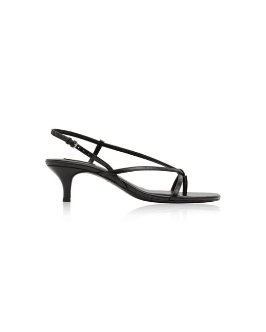 St. Agni Black Fine Strap Slingback Heel 50