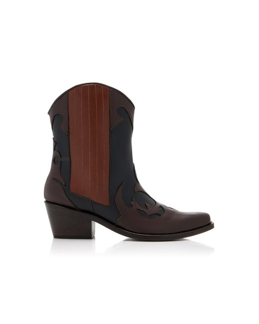 Johanna Ortiz Brown Mule Deer Leather Western Boots