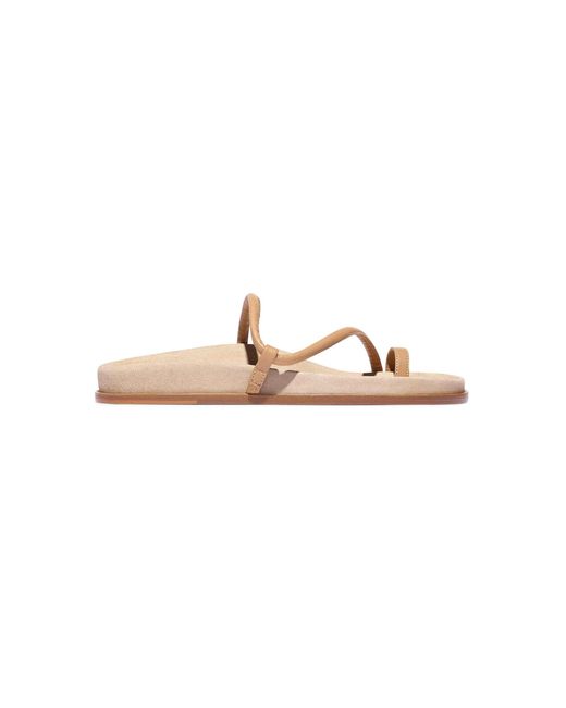 Emme Parsons Natural Bari Leather Sandals