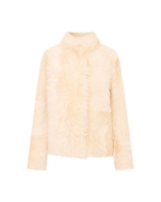 LoveShackFancy Natural Nabelle Shearling Jacket