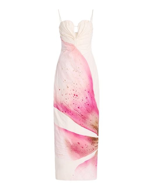 Significant Other Pink Quentin Floral Cotton Maxi Dress