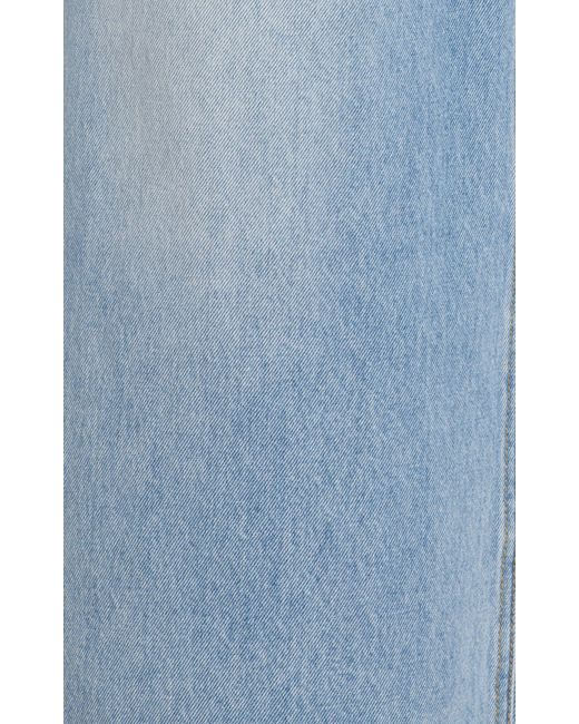 Area Crystal-embellished Wide-leg Slit Jeans in Blue | Lyst