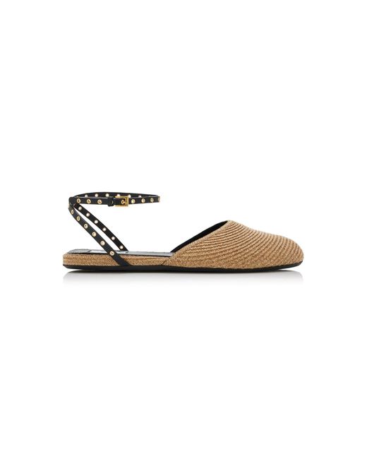 Alaïa Brown Raffia Mules