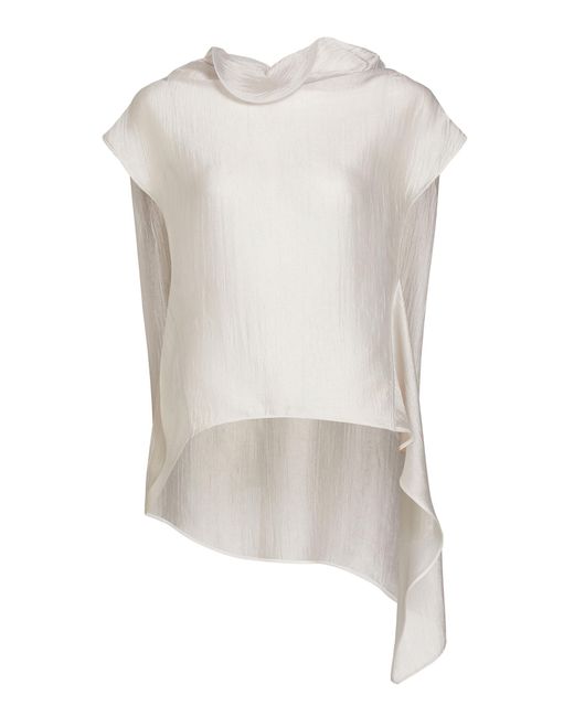 Maticevski White Temple Draped Blouse