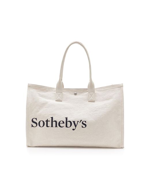 FRAME White X Sotheby's Large Cotton Tote Bag