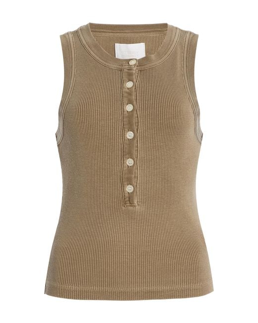Citizens of Humanity Natural Caralyn Ribbed Jersey Tank Top