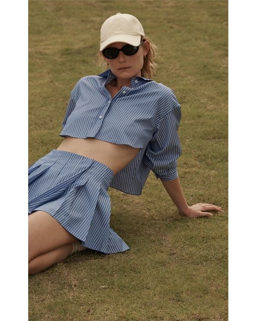 Frankie Shop Exclusive Venus Pleated Mini Skirt in Blue | Lyst UK