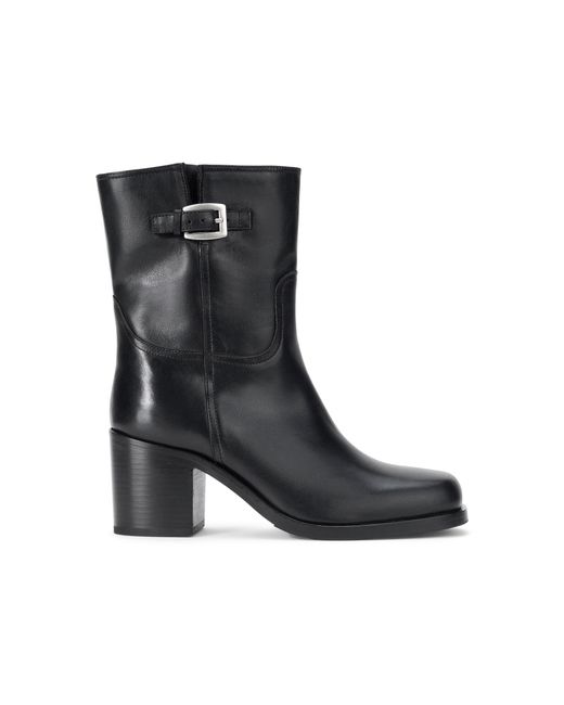 Staud Black Brooklyn Leather Ankle Boots