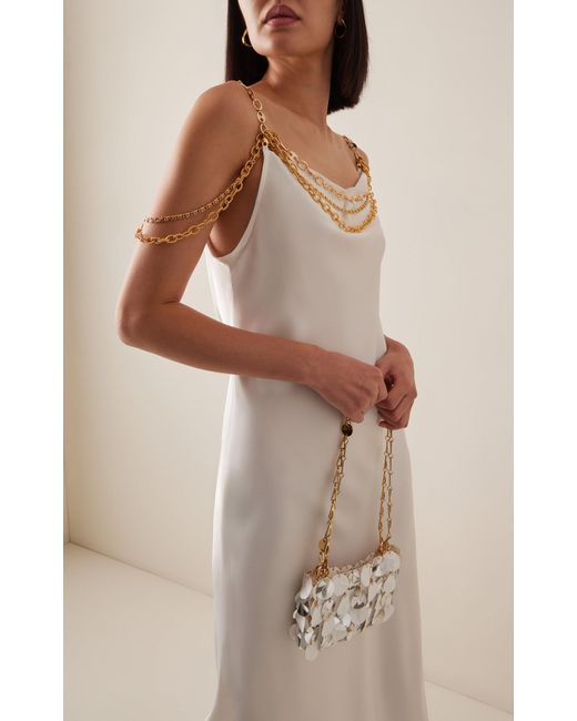 Rabanne White Chain-detailed Mini Dress