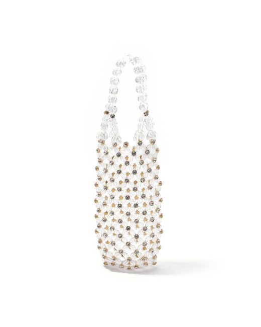 Emm Kuo White Ramatelle Beaded Bag