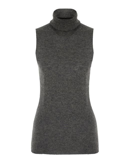 Zeynep Arcay Black X Camille Charrière Turtleneck Wool-Cashmere Top