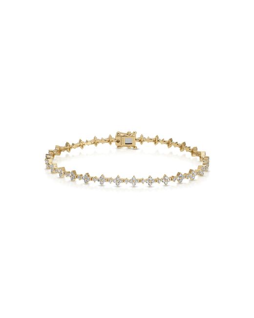 EF Collection Metallic Fleur 14K Diamond Eternity Bracelet