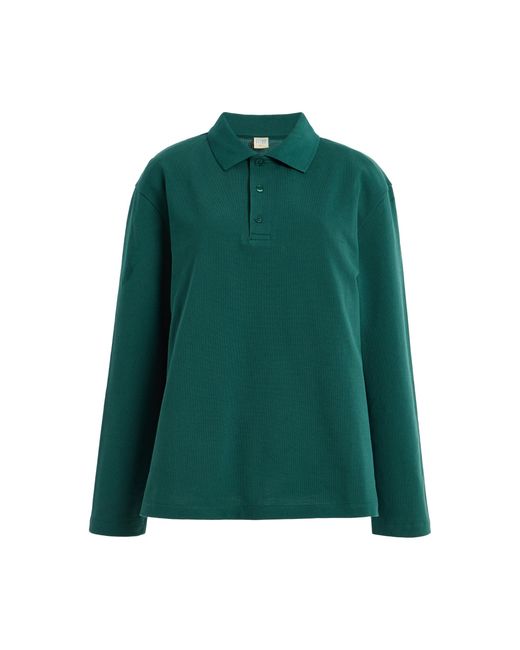 Flore Flore Green Diana Cotton Polo Shirt