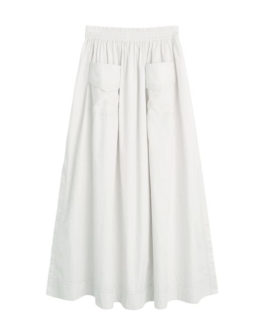 SKALL White Helmine Cotton Maxi Skirt