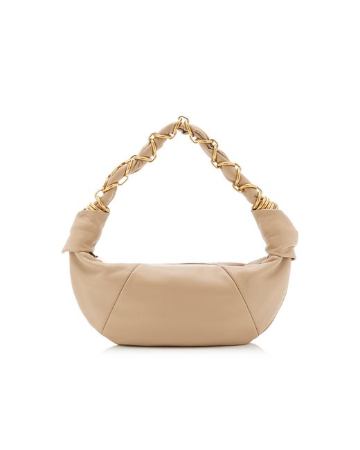 Saint Laurent White Amalia Mini Leather Hobo Bag