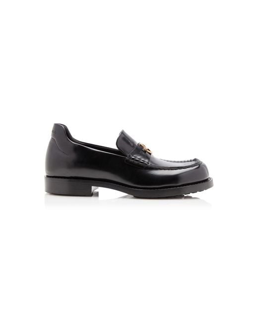 Balenciaga Black Comfy Leather Loafers