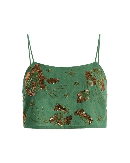 All That Remains Green Exclusive Sequined Cotton Top