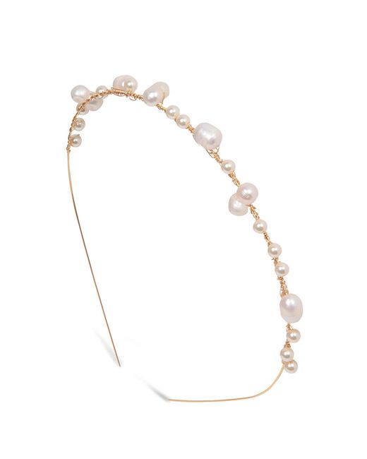 Jennifer Behr White Tasha Pearl Headband