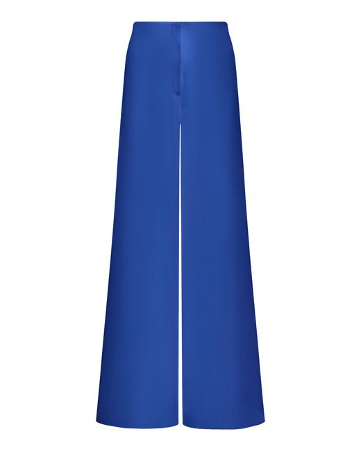 ANDRES OTALORA Blue Salmar Linen Wide-Leg Pants