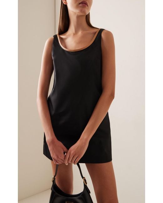 Prada Black Re-nylon Mini Dress