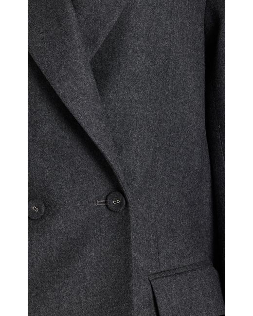 Brandon Maxwell Black The Riley Double-breasted Wool-blend Jacket