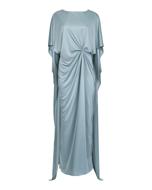 Francesca Miranda Blue Calma Draed Jersey Maxi Dress