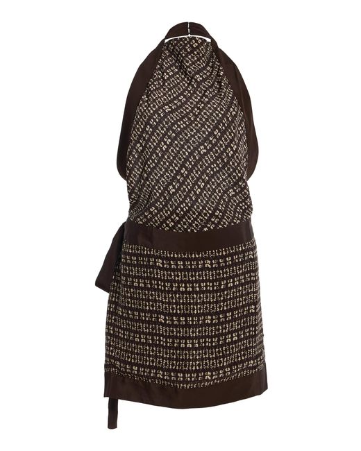 Sir Brown Astrid Open-Back Crepe Mini Dress