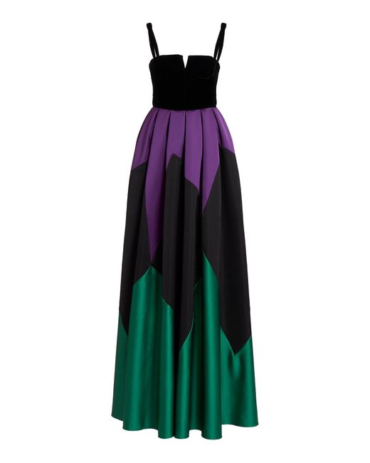 Zuhair Murad Purple Duchesse & Velvet Gown
