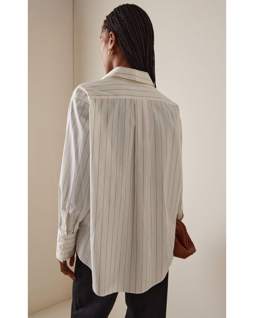 House of Dagmar White Asymmetric Cotton Shirt