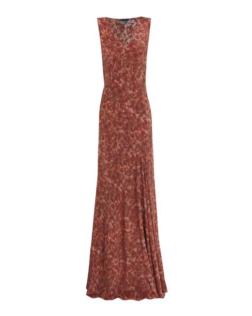 Cortana Multicolor Irina Printed Silk Maxi Dress