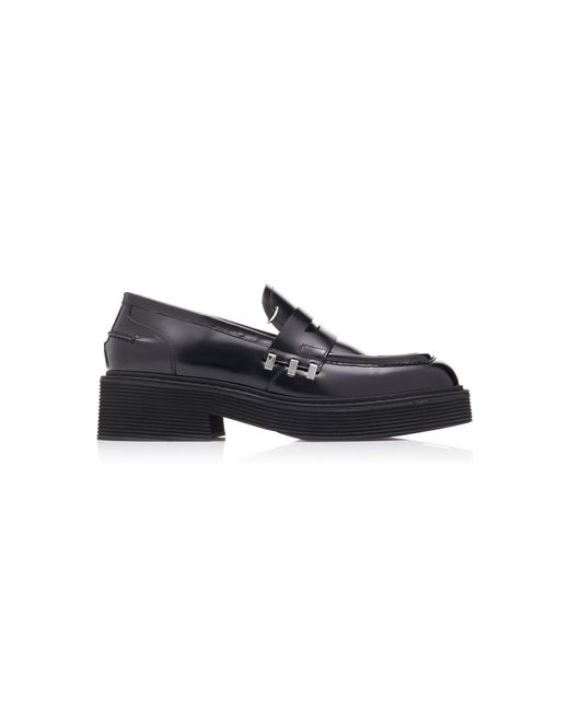 Marni Black Chunky Sole Penny Loafers for men