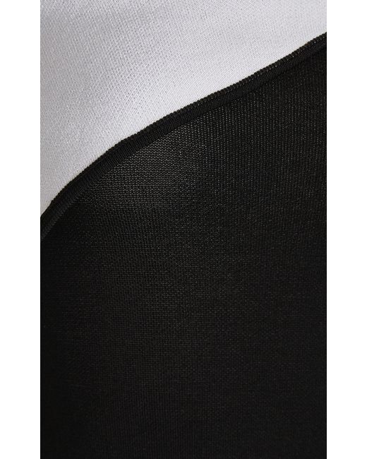 Jacquemus Black Aro Asymmetric Fold-over Mini Dress